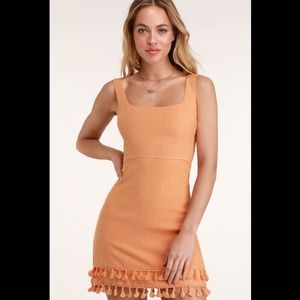 Lulu’s Feel the Sunshine washed orange dress